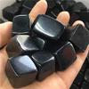 Bulk Crystal Natural Black Obsidian Quartz Crystal Cube Tumbled Stones for feng Shui 7pcs 20-25mm view 3