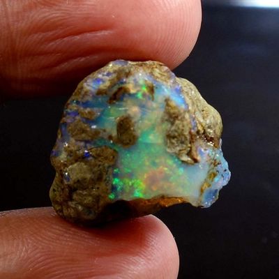 Dazzlegems 20.36 Cts AAA 100% Natural Rainbow Welo Fire Ethiopian Opal Rough Loose Gemstones-BC28