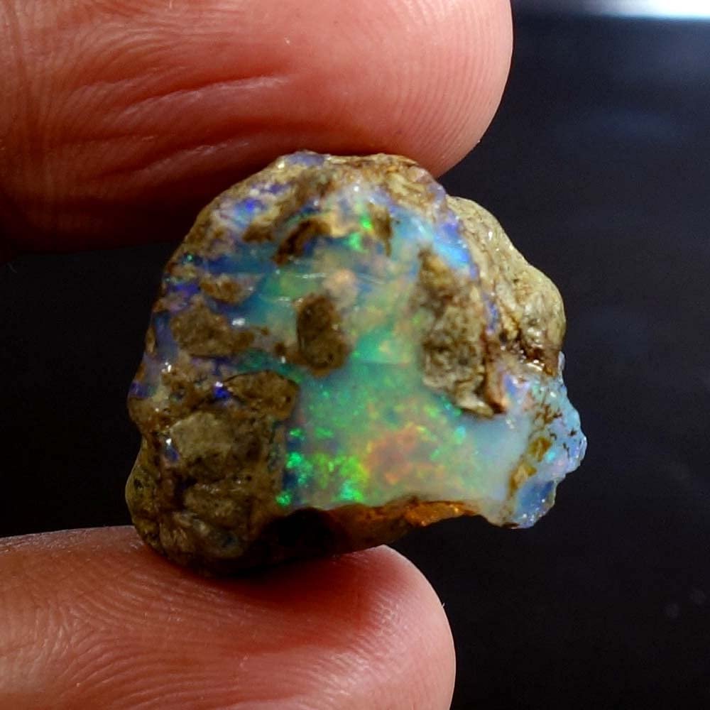 Dazzlegems 20.36 Cts AAA 100% Natural Rainbow Welo Fire Ethiopian Opal Rough Loose Gemstones-BC28