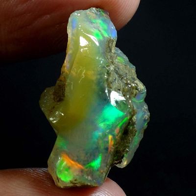 Dazzlegems 16.45 Cts AAA 100% Natural Rainbow Welo Fire Ethiopian Opal Rough Loose Gemstones-BC41