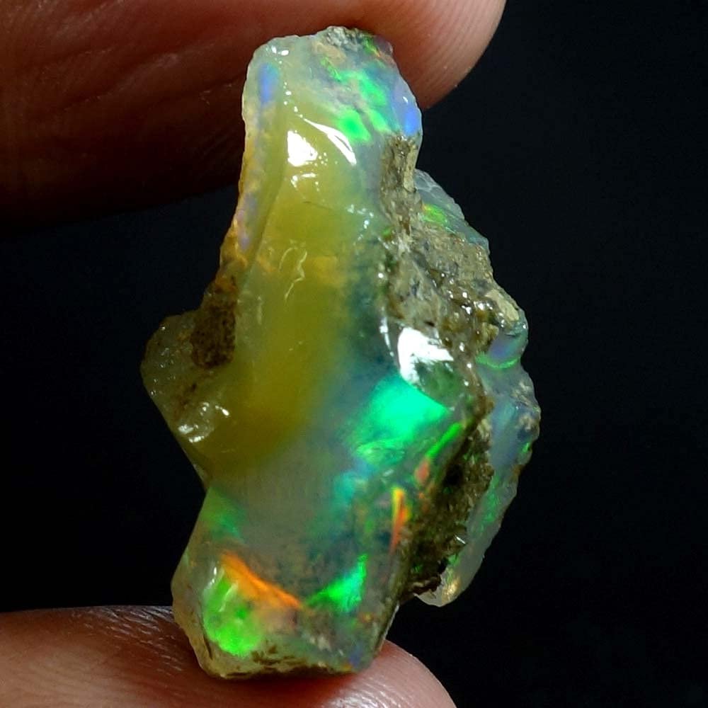 Dazzlegems 16.45 Cts AAA 100% Natural Rainbow Welo Fire Ethiopian Opal Rough Loose Gemstones-BC41