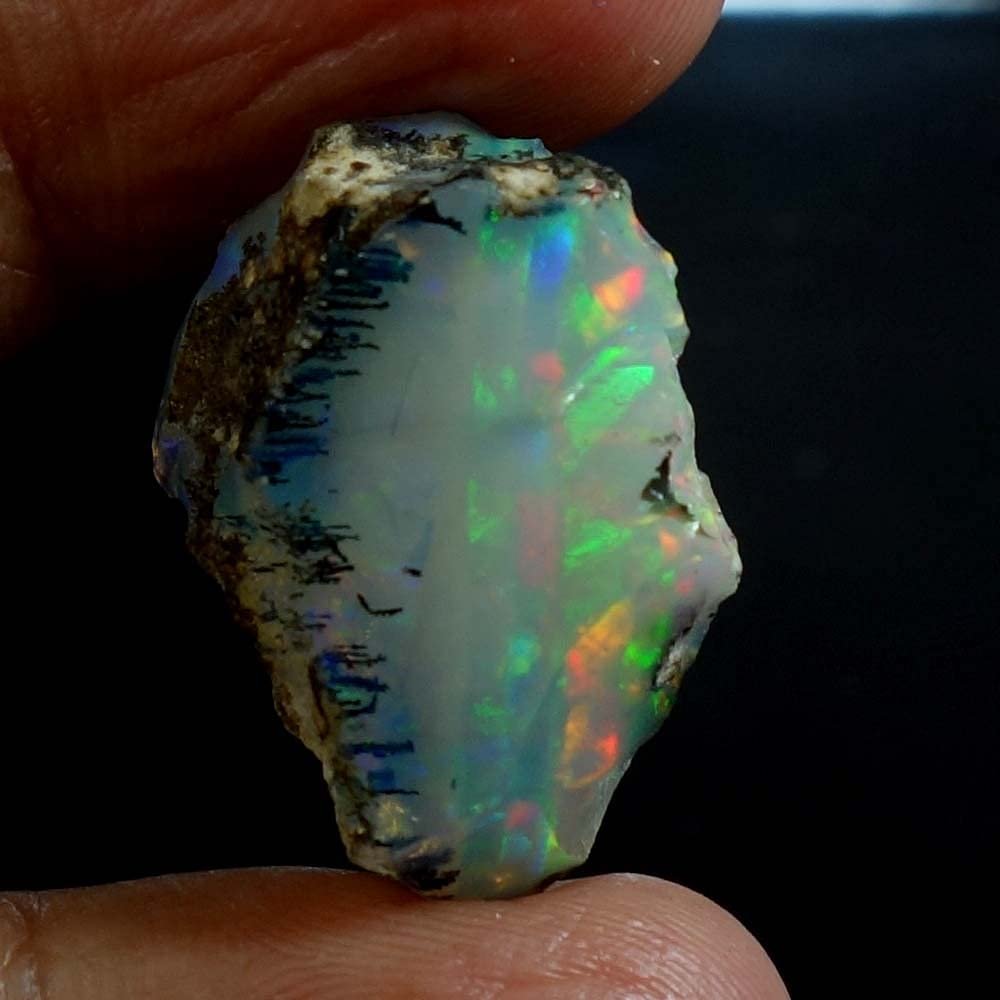 Dazzlegems 26.85 Cts AAA 100% Natural Rainbow Welo Fire Ethiopian Opal Rough Loose Gemstones-BC19