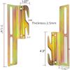 2Pcs 711 Bolt on to Hook on Bed Frame Conversion Brackets with Hardware Hook, Headboard Hook Set,Hook on Bed Frame Brackets Adapter,Hook on Bed Rail view 2