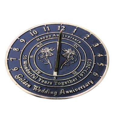 ARTIZANSTORE 50th Golden Wedding Anniversary Large Sundial Gift