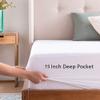 100%-Waterproof-Flex-Top-Mattress-Cover, Fitted Style Split Head Mattress Protector for Half Split Adjustable Beds - 11" to 15" Deep Pocket - Terry Cotton (Split Head Queen- 39 Inch Split from Top) view 3