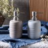 BDPP Soap Dispenser Creative Ceramic Lotion Dispenser Liquid Soap Dispenser Bathroom Kitchen Home Decoration Soap Pump (Color : Gray) view 4