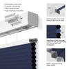Boolegon Top Down Bottom Up Cellular Shades for Windows Cordless Blackout Honeycomb Blinds Custom Cut to Size, Deep Blue, 45" W x 44" H view 3