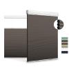 Boolegon Top Down Bottom Up Cellular Shades for Windows Cordless Blackout Honeycomb Blinds Custom Cut to Size, Gray Brown, 45" W x 44" H view 1