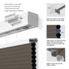 Boolegon Top Down Bottom Up Cellular Shades for Windows Cordless Blackout Honeycomb Blinds Custom Cut to Size, Gray Brown, 45" W x 44" H view 3