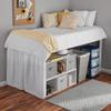 College Dorm Dust Ruffled Bed Skirt-Extra Long Extended Dorm Room Bed Skirt |100% Egyptian Cotton, 400-Thread Count| 46-Inch Drop| Extra Long Dorm Room Bed Skirt - [White, Twin XL/46 Drop] view 2