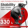 HBTower Step Ladder, Folding Step Stool with Wide Anti-Slip Pedal, Sturdy Steel Ladder, Convenient Handrail, Lightweight, Portable Steel Step Stool view 3