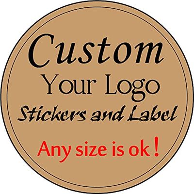 500PCS Custom Text Business Roll Sticker Personalized Design Water Bottle Label Gift Box Birthday Wedding Party First Holy Communion Baptism Stickers (Transparent PVC, 1.5" Square)