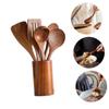 Wooden Utensil Set Skimmer Scoop Cooking Spoon Ladle Non-stick Spatula Home Kitchenware Set view 3