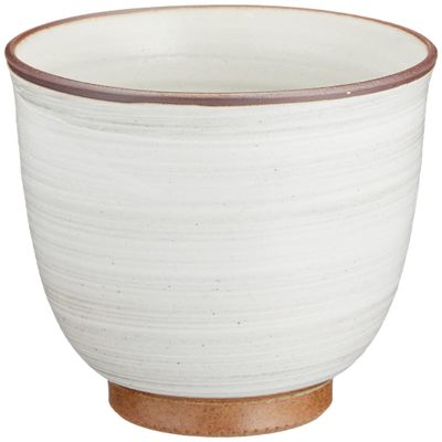 Saikai Pottery 74036 Hasami Ware Teacup, Large, Earth Powder, Made in Japan, White
