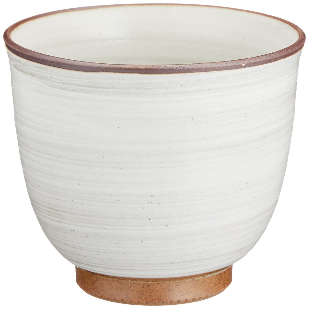 Saikai Pottery 74036 Hasami Ware Teacup, Large, Earth Powder, Made in Japan, White
