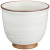Saikai Pottery 74036 Hasami Ware Teacup, Large, Earth Powder, Made in Japan, White view 1