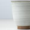 Saikai Pottery 74036 Hasami Ware Teacup, Large, Earth Powder, Made in Japan, White view 3