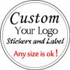 500PCS Custom Text Business Roll Sticker Personalized Design Water Bottle Label Gift Box Birthday Wedding Party First Holy Communion Baptism Stickers (White Artpaper, 1" Round) view 1
