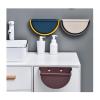 Kitchen Household Garbage Cans Hanging Folding Hanging Living Room Bathroom Car Garbage Basket Miscellaneous Barrels Wall Hanging Paper Basket Small Trash Can (Blue) view 3