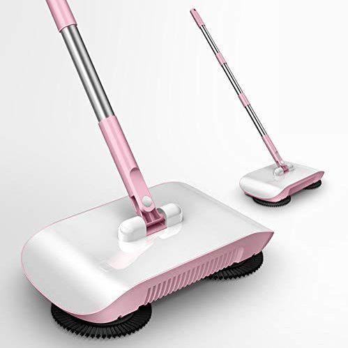 Broom Robot Vacuum Cleaner Floor Home Kitchen Sweeper Mop Sweeping Machine Magic Handle Household Lazy Wash Dropshipping Carpet (Pink Within 6 Pads)
