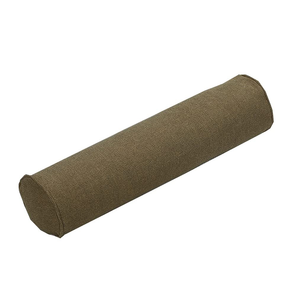 Round Roll Pillow Sofa Long Bolster Neck Pillow Washable Cylinder Bolster Pillow Lumbar Support Long Cervical Pillow for Sleeping, Sofa, Car & Chair (Yellow Coffee, 1560CM/5.91"23.6")