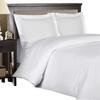 Luxurious Duvet Cover 600 Thread Count Supima Cotton 5-PCs Duvet Cover Set with Button Closure, Twin/Twin XL, White Stripe view 1