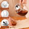 1500ml(50oz) Glass Teapot with Removable Infuser, Ehugos Stovetop Safe Large Tea Pot, Blooming and Loose Leaf Hand Crafted Kettle for Women and Adult with Stainless Infuser view 2