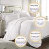 Luxurious Duvet Cover 600 Thread Count Supima Cotton 5-PCs Duvet Cover Set with Button Closure, Twin/Twin XL, Gold Stripe view 4