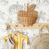 Hand Woven Flower Wicker Shape Picnic Rattan Basket Cute Kids Clothing Storage Organizer Hanging Home Decor view 4