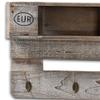 Ferguson Vintage Rustic WHITEWASHED Grey Oak Finished Wood WALL Mounted Coat Rack with view 3