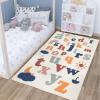 ABREEZE Kids Play Mat,Fluffy Faux Wool Kids Rug 3.3'x5' Non-Slip Childrens Carpet ABC Number Educational Learning & Game for Living Room Bedroom Playroom Nursery Best Shower Gift view 1