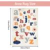 ABREEZE Kids Play Mat,Fluffy Faux Wool Kids Rug 3.3'x5' Non-Slip Childrens Carpet ABC Number Educational Learning & Game for Living Room Bedroom Playroom Nursery Best Shower Gift view 2