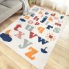 ABREEZE Kids Play Mat,Fluffy Faux Wool Kids Rug 3.3'x5' Non-Slip Childrens Carpet ABC Number Educational Learning & Game for Living Room Bedroom Playroom Nursery Best Shower Gift view 3
