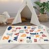 ABREEZE Kids Play Mat,Fluffy Faux Wool Kids Rug 3.3'x5' Non-Slip Childrens Carpet ABC Number Educational Learning & Game for Living Room Bedroom Playroom Nursery Best Shower Gift view 4