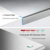 Stainless Steel Cutting Board with Lip, Extra Large Stove Top Chopping Board Pastry Board Kneading Board Noodle Boards 32x 20 with Rolling Pin view 4