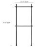 2 Tier Clothes Rack for Hanging Clothes, Adjustable Clothing Rack, Heavy Duty Free-Standing Garment Racks, Closet System, Floor to Ceiling Clothes Hanger for Bedroom Guest Room, Black view 2