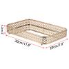ELLDOO Perfume & Makeup Vanity Tray - Hollow-Carved Jewelry Storage, Glass & Metal Trinket Organizer for Dresser & Bathroom Countertop, Gold, Medium Size view 2