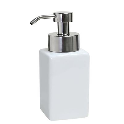 BDPP Manual Soap Dispenser Ceramic Foam Soap Dispenser (White) Soap Foaming Liquid Soap Dispenser for Bathroom and Kitchen (Color : White)