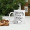 20th Birthday Gift For Men Women Coworker Friend, Her, Friend, Mom, Sister, Wife, Grandma, Present For 20 Years Old, Look At You Turning 20 11OZ White Ceramic Mug view 2