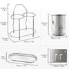 Alvinlite Utensil Rack, Wall Mounted Kitchen Utensil Rack with Drain Hole & Catch Basis for Kitchen Countertops, Stainless Steel Cooking Utensil Rack, Stylish Countertop Storage Kitchen Decorative view 4