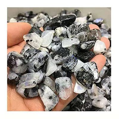 Natural Quartz Gemstone Crystal Stones Jewelry Moonstone Gravel for Home Decoration 200g 12-17mm