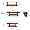 QPZK Rustic Wood Coat Rack Wall Mounted Shelf with Hooks,Brown Entryway Shelf Hanger with Coat Hooks for Mudroom, Bedroom, Kitchen, Bathroom, Hats, Coats, Scarfs 80cm view 2
