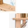 QPZK Rustic Wood Coat Rack Wall Mounted Shelf with Hooks,Brown Entryway Shelf Hanger with Coat Hooks for Mudroom, Bedroom, Kitchen, Bathroom, Hats, Coats, Scarfs 80cm view 3