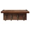 QPZK Rustic Wooden Coat Rack Shelf Wall Mounted Wooden Hook Rack, Solid Wood Country Style Entryway Shelf Rack for Upper Storage Shelf for Entryway, Bedroom, Mudroom view 2