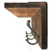 QPZK Rustic Wooden Coat Rack Shelf Wall Mounted Wooden Hook Rack, Solid Wood Country Style Entryway Shelf Rack for Upper Storage Shelf for Entryway, Bedroom, Mudroom view 3