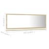 KTHLBRH (Fast Shipments) Bathroom Furniture Set Vanity Cabinet Bathroom Mirror Modern Look Easy to Assemble Durable Sturdy Bathroom Mirror White and Sonoma Oak 39.4"x4.1"x14.6" Chipboard view 2