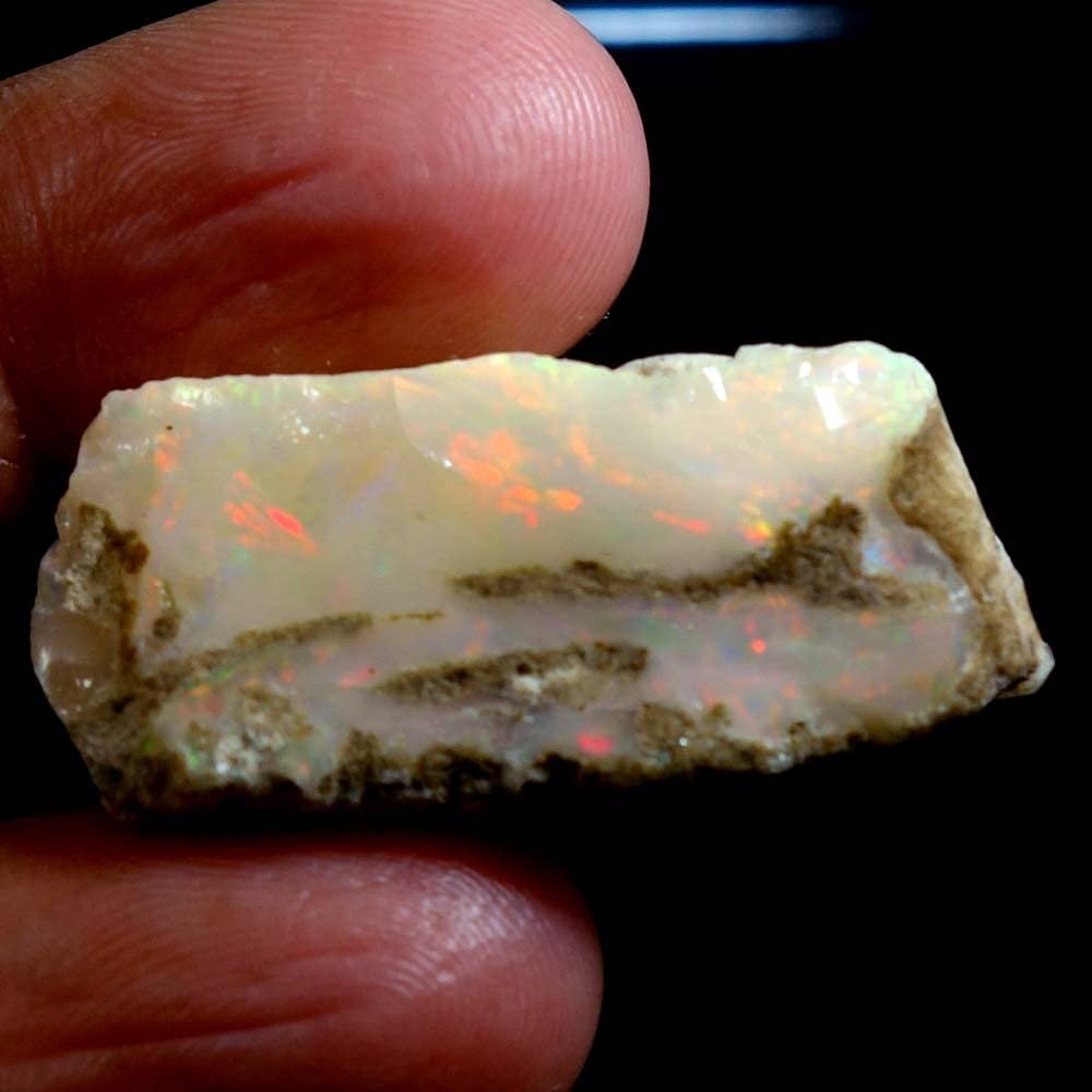 Dazzlegems 39.45 Cts AAA 100% Natural Rainbow Welo Fire Ethiopian Opal Rough Loose Gemstones-BC02-30