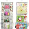Simple Houseware Double-Sided Hanging Gift Wrap Organizer Storage Pockets, Gray (Set of 1) view 1