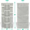 Simple Houseware Double-Sided Hanging Gift Wrap Organizer Storage Pockets, Gray (Set of 1) view 2