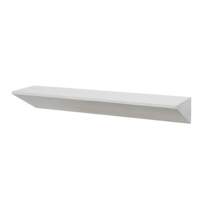 American Art Decor Large Rustic Wedge Wood Decorative Floating Wall Mounted Shelf - White - 36" L x 5" H x 8" D